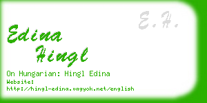 edina hingl business card